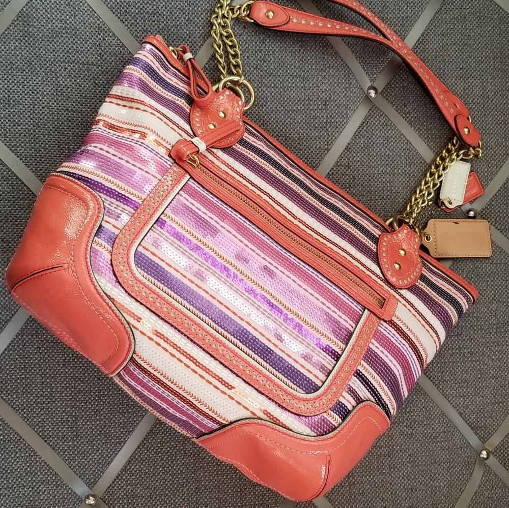 NWOT COACH POPPY SEQUIN Small tote